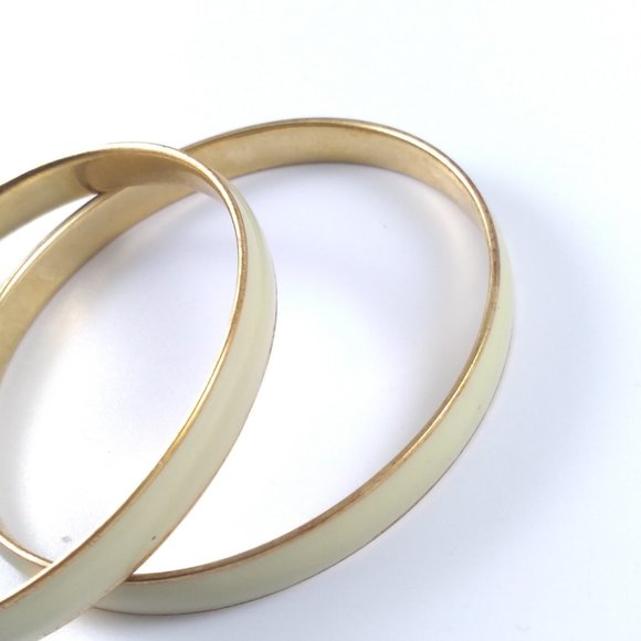 J Crew Mint Green Enamel Bangle Bracelets x2 - Picture 5 of 7